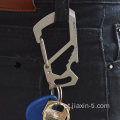 Ferramenta de bolso EDC de porta-chaves com mosquetão de titânio multifuncional